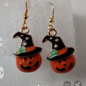 New Handmade Beautiful pumpkin face Earrings
